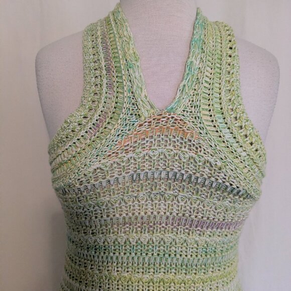 Zara Crochet Midi / Maxi Halter Dress Large - Picture 4 of 12